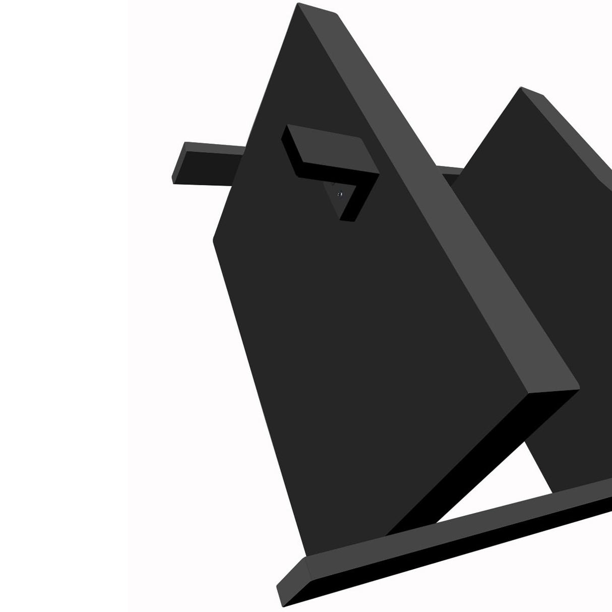 eHemco Modern 5 Tier Leaning Wall Ladder Bookshelf Organizer, Storage Rack, 70 Inches, Black eHemco