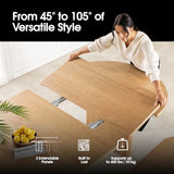 Transformer Table - Solid Wood Extendable Round Dining Table Set with Bench, Expandable Round Dining Set, Seats 4-10, Seat with Hidden Panel Storage, Natural (Table + Bench) Transformer Table