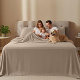 Utopia Bedding Queen Size Sheet Set – 4 Piece Bed Sheets, Soft and Breathable Microfiber, Includes 1 Fitted Sheet, 1 Flat Sheet and 2 Pillowcases – Oeko Tex (Beige) Utopia Bedding