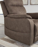 Signature Design by Ashley Crestmeade Modern Dual Motor Power Lift Recliner with Adjustable Backrest, USB Ports, Heat and Massage Function, Dark Brown Signature Design by Ashley