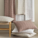 EVERGRACEHOME 100% Cotton Box Stitch Quilt Bedding Set King Size 3 Pieces, Garment-Washed Lightweight Soft Cozy Coverlet, Oversized Quilted Bedspread Sets with 2 Shams for All Season, Clay EVERGRACEHOME