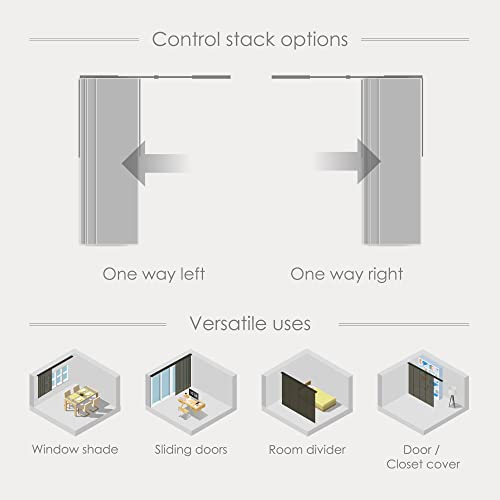 GoDear Design Adjustable Sliding Panel Track Room Dividers 45.8"- 86" W x 96" H, Extendable Vertical Blinds for Sliding Glass Doors Windows Wall Partitions, Trimmable Fabric Panel Curtains, Serenity GoDear Design