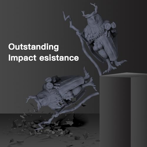 NOVA3D Water Washable ABS-Like Tough Resin, High Toughness 3D Printing Photopolymer Resin, 405nm UV Fast Cure for 12K/14K/LCD/DLP/SLA Printers, Low Odor (Grey, 1kg) NOVA3D