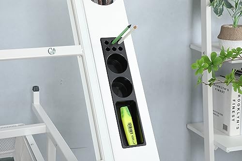 Landpink Glass Drafting Table Art Desk – Adjustable Professhional Artwork Drawing Drafting Table Desk, Glass-Topped Art Table for Craft Station Studio Home Office School w/Drawers/Chair (White) Landpink