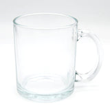 MR.R 11oz Sublimation Blanks Glass Clear Transparent Mug,Coffee Mugs with Handle for Heat Thermal Coating Transfer,Set of 6 MR.R