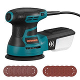 DOVAMAN ROS01A Orbital Sander, 3A Random Orbit Sander, 6 Variable Speeds, Up to 13000 rpm, 12pcs Sandpapers, 5in Sanding Pad, Dust Collection, Electric Sander Perfect for Woodworking DOVAMAN