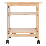 Winsome Mission 2-Shelf Wood Mobile Printer Stand, Brown (81628) Winsome