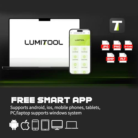 LumiTool 20W True Fiber Laser Engraver - 10X Faster AI Fiber Laser Engraving Machine for Metal, Jewelry, Leather & More - AI-Powered, Deep Engraving, Cloud Data, Compact & Affordable Lumitool