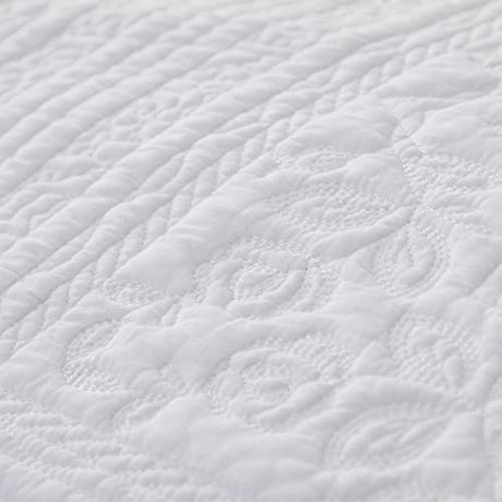 Brandream White Quilts Twin Size Cotton Bedspread Matelasse Bedding Coverlet Set 2-Piece Daybed Single Bed Spreads Brandream