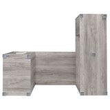 Coaster Home Furnishings Yvette L-Shape Grey Driftwood Office Desk (801516) Coaster Home Furnishings