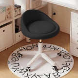 Timbertouch Swivel Rolling Stool with Wheels, Height Adjustable PU Leather Drafting Chair, Round Seat for Salon, Spa, Tattoo, Office, Home Use Black Set of 1 Timbertouch