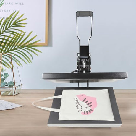 Heat Press Machine, 1400W Clamshell Digital Sublimation Printer, Digital Control Heat Transfer Machine with Adjustable Pressure & Handle for Producing Advertisements LKOBERTF