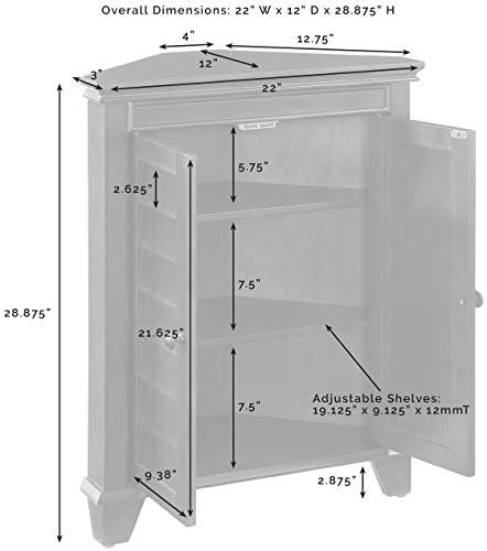 Crosley Furniture Lydia Corner Cabinet, Espresso - WoodArtSupply