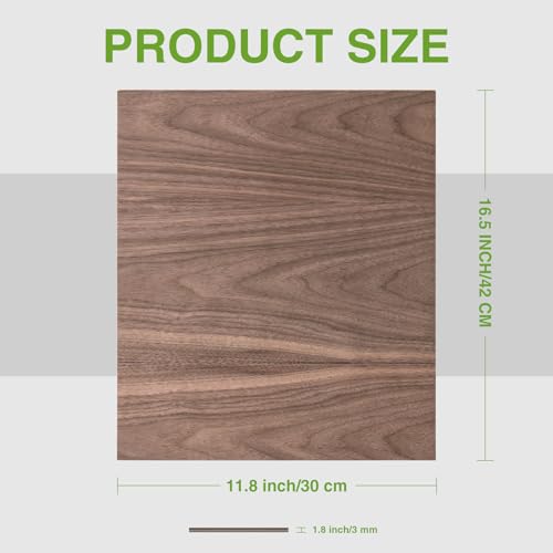 Rowood 6 Pack Plywood 1/8,2 Pack Walnut+2 Pack Basswood+Double Pack Birch,12x16.5x1/8inch,Thin 3mm Unfinished Plywood for Laser Cutting & Engraving,DIY Adult Craft Kits for Models Drawing,Wood Burning rowood
