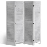 VEVOR Wood Room Divider, 4 Panel Folding Privacy Screen, 66.9 Inches Tall Indoor Wooden Partition, Portable Decoration Screen, for Room Separation, Home, Office, Restaurant & Bedroom (Light Grey) VEVOR