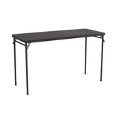 COSCO 20" x 48" Vinyl Top Folding Table, Black Cosco