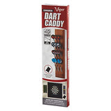 Viper Dart Caddy Solid Wood Wall Mounted Dart Holder / Stand, Displays 4 Sets of Steel or Soft Tip Darts, for all Sisal & Electronic Dartboards, Surrounds & Cabinets, Cinnamon Finish Viper
