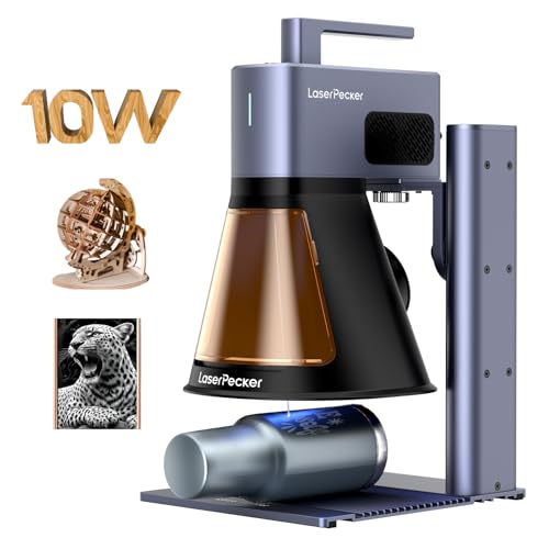 LaserPecker LP2 Plus (Basic) 10W Diode Laser Engraver, 4000mm/s Ultra-Fast Speed 4K Precision Portable Cutting & Engraving Machine for Wood, Leather, Acrylic, Coated Metal and etc. LaserPecker