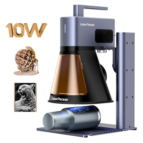LaserPecker LP2 Plus (Basic) 10W Diode Laser Engraver, 4000mm/s Ultra-Fast Speed 4K Precision Portable Cutting & Engraving Machine for Wood, Leather, Acrylic, Coated Metal and etc. LaserPecker