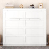 Harper & Bright Designs Queen Size Murphy Bed, Wall Bed, No Box Spring Needed, White Harper & Bright Designs