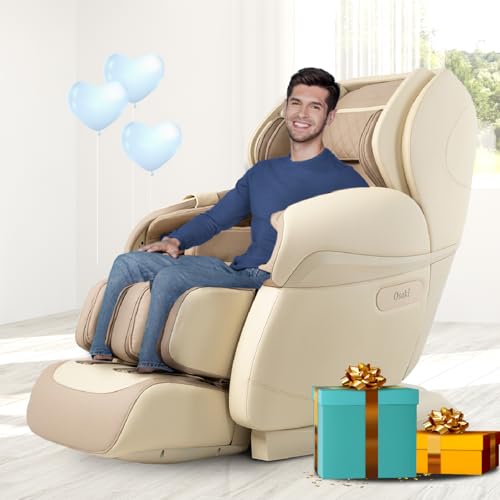 Osaki Pro OS-4D Paragon | Beige | Massage Chair | Multi-Angle L-Track 4D Massage | Zero Gravity | Space Saving | Heating Foot Roller | Voice Recognition | High Intensity Fullbody Airbag Osaki
