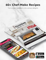 Nuwave Bravo XL Pro Air Fryer Toaster Oven, Improved 100% Super Convection, Quicker & Crispier Results, 100 Presets, Multi-Layer Even Cooking, 50-500F, Smart Probe, PFAS Free, 30QT, Stainless Steel Nuwave