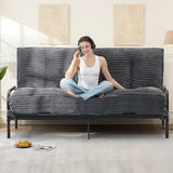 NLDD 10" Futon Mattress Full Size, Ultra Thick Futons Sofa Couch Bed Sleeper Sofa Bed, Versatile Floor Futons Japanese Floor Mattress for Adults, Grey (Frame Not Included) NLDD