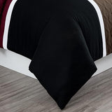 Chezmoi Collection Bernard 7-Piece California King Bed in a Bag Comforter Set with Sheets - Lightweight Comforter Burgundy Black Brown Patchwork Quilted Medallion Bedding Set for All Season Chezmoi Collection