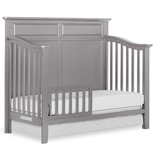 Dream On Me Fairview 4 in 1 Convertible Crib in Metallic Grey, JPMA Certified, 3 Mattress Height Settings, Built of Durable & Sustainable Pinewood