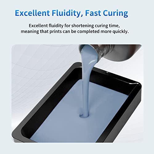 ANYCUBIC 3D Printer Resin Bundle, 405nm SLA UV-Curing Resin with High Precision and Quick Curing & Excellent Fluidity for LCD 3D Printing (Grey+Clear+White+Black,1kg per Bottle, 4kg in Total)