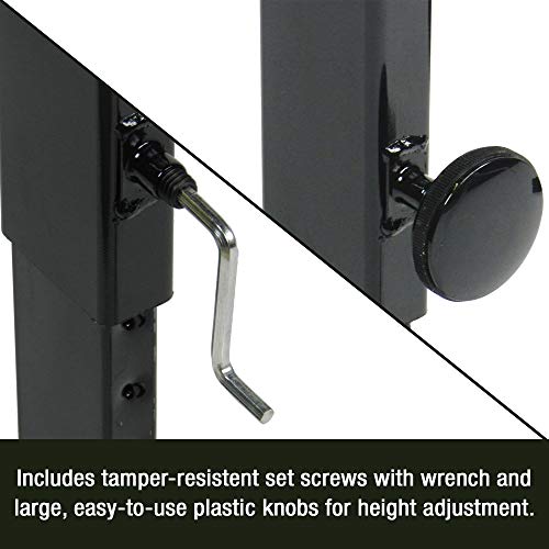 Correll 24"x36" Adjustable Height (34"-42") Standing Desk, Work Station, Montana Granite HP Laminate, Steel Frame, Made in The USA (CST2436-55) CORRELL, INC.