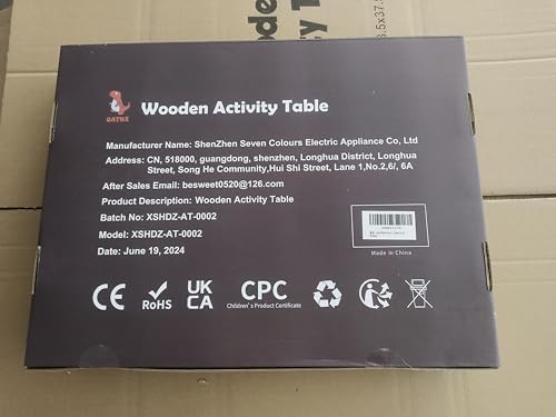 oathx Activity Table for 1+ Year Old, 9 in 1 Wooden Montessori Toys with Bead Maze Shape Sorter Flip Mirror Train Toy, Baby Sensory Play Table Toddler Toys 1st Birthday Gifts for Girls Boys Kids oathx