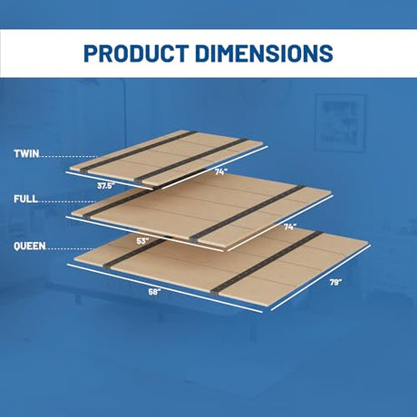 Greaton, Folding Bunkie Board – Low-Profile 74″ x 37.5″ Mattress Support Platform for Daybeds, Bunk Beds, Futons & Metal/Wood Frames – Prevents Sagging, Easy to Install & Store Greaton