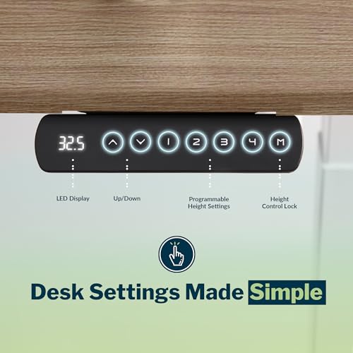 Vari ComfortEdge 80x60 L-Shape Electric Standing Desk – Height Adjustable Sit-Stand VariDesk for Corner Office with Reversible Left/Right Design + Walnut Top/Slate Legs (Ships in 3 Boxes) Vari