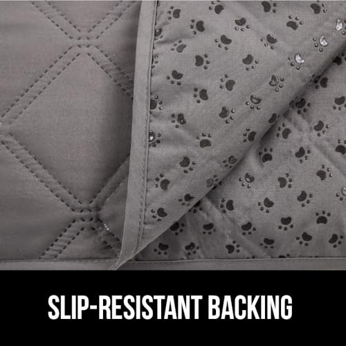 GORILLA GRIP Waterproof Couch Cover for Dogs, Gripped Slip Resistant Backing, Leak Proof Washable Dog Blanket Covers Sofa, Bed, Sectional, Crate, Car, RV Seats, Pet Puppy Essentials, 30x70 Charcoal GORILLA GRIP