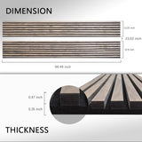 ARTSLAT 3D Fluted Sound Absorbing Decorative Soundproof Panels | Acoustic Wood SLAT Wall Panels | Interior Design for Walls and Ceilings | 94.48 * 23.62in | 2PCS Coverage | Natural Walnut ARTSLAT
