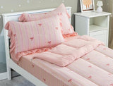 Meeting Story 3pcs Kids Comforter Set Twin Zipper Bedding Set for Girls,Bow Bedding Set Princess Comforter Set for Kid,All in one Zipper Bedding（Lightpink,Twin） Meeting Story