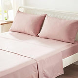 Anluoer Full Comforter Set 7 Piece, Pink Bed in a Bag with Shams, All Season Ruffle Shabby Chic Bedding Sets with 1 Comforter, 2 Pillow Shams, 2 Pillowcases, 1 Flat Sheet Anluoer