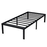 EMODA 16 Inch Platform Twin XL Bed Frames No Box Spring Needed, Heavy Duty MetalBed Frame, Noise Free, Easy Assembly, Black EMODA
