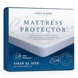 Cosy House Collection Luxury Mattress Protector - Blend of Rayon Derived from Bamboo - College Dorm Room Essentials - Ultra Soft Comfort, Stays Cool & Quiet - Premium Fitted Sheet Style (Twin XL) Cosy House Collection
