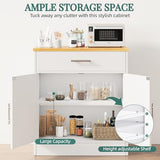 Shintenchi Farmhouse Storage Cabinets with Doors and Shelves,Kitchen Barn Door Storage Cabinet with Drawers,Coffee Bar Cabinet Buffest Sideboard for Dining Room,Bathroom,Entryway Shintenchi