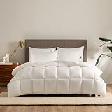 SERTA Down Illusion All Season Hypoallergenic Down Alternative Comforter with Corner Loops, King/Cal King, White Serta