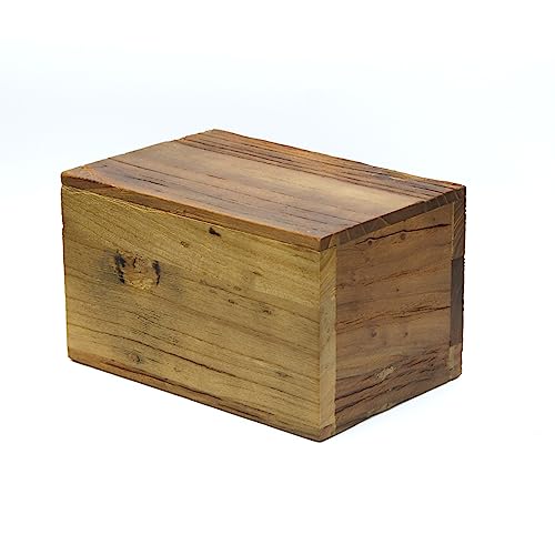 WEVOIRD Solid Barn Wood Cremation Urn for Human Ashes,Burial Urn Boxes and Casket for Adult,Funeral Wooden Urn for Man or Woman up to 240 lbs - WoodArtSupply