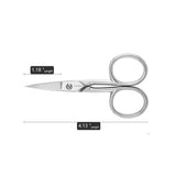 JARVISTAR Small Embroidery Curved Scissors, 4” Forged Stainless Steel Detail Craft Yarn Scissors, Pointed Tip Sharp Metal Precision Little Scissors for Fabric Sewing Needle Work, DIY craft JARVISTAR