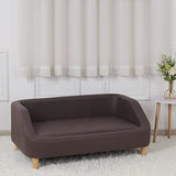 Dog Bed/Pet Sofa Bed Technology Cloth Medium-Large Pet Sleeping Couch High Wood Leg Animal Bed Sofa (Brown) AFBKSS&BB