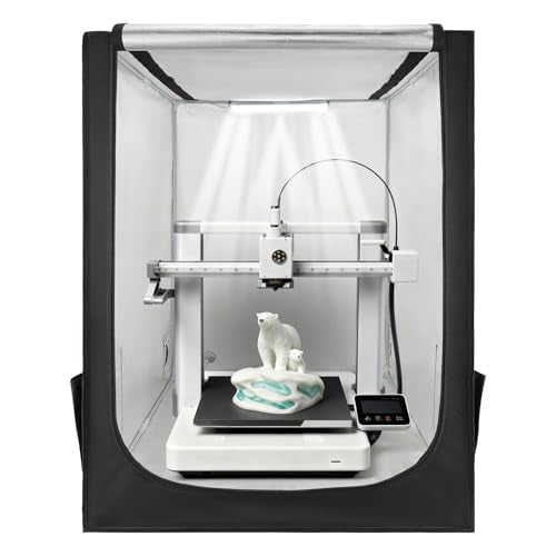 VEVOR 3D Printer Enclosure, Dustproof Waterproof Large Oxford Cloth 3D Printer Tent, Constant Temperature Protective Case with LED Lighting, Compatible with Creality/ELEGOO/Anycubic Popular Models VEVOR