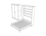 Queen Size Deluxe Murphy Bed Plans DIY Vertical Wall Bed Build Your own The Best DIY Plans Store
