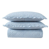 Laura Ashley - Quilt Set, Super Soft Bedding with Matching Sham, Casual Home Decor (Oxford Stripe Blue, Full/Queen) Laura Ashley