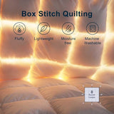 Feather Down Comforter King Size, All Season Duvet Insert, Hotel Luxury Bedding Comforter Cozy Ultra Soft Medium Warmth Duvet Insert with 8 Corner Tabs White 106 x 90 Inch Mosluna