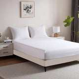 3 Piece Washed Ultra Soft Twin Bed Sheet Set,16inches Deep Pocket White Fitted Sheet Twin Size & Flat Sheet & Pillowcase, Prewashed Brushed Microfiber - Breathable, Fade Resistant,Easy Care Ranunculus